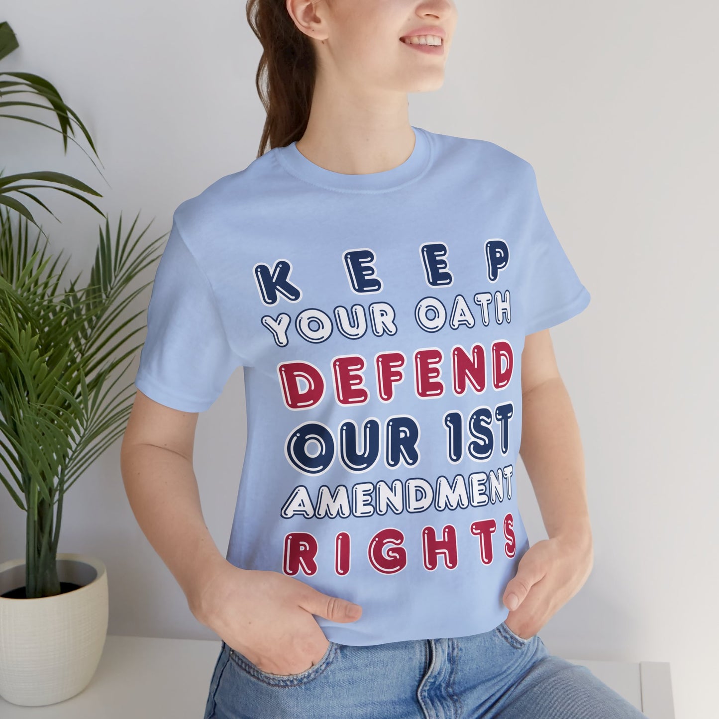 T-Shirt - Keep Your Oath, Defend Our 1st Amendment Rights / Not A Foreign State