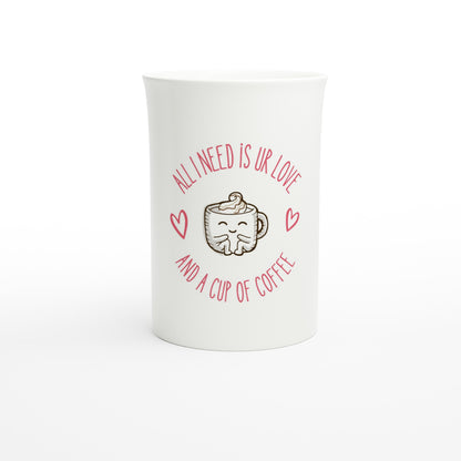 White 10oz Porcelain Slim Mug