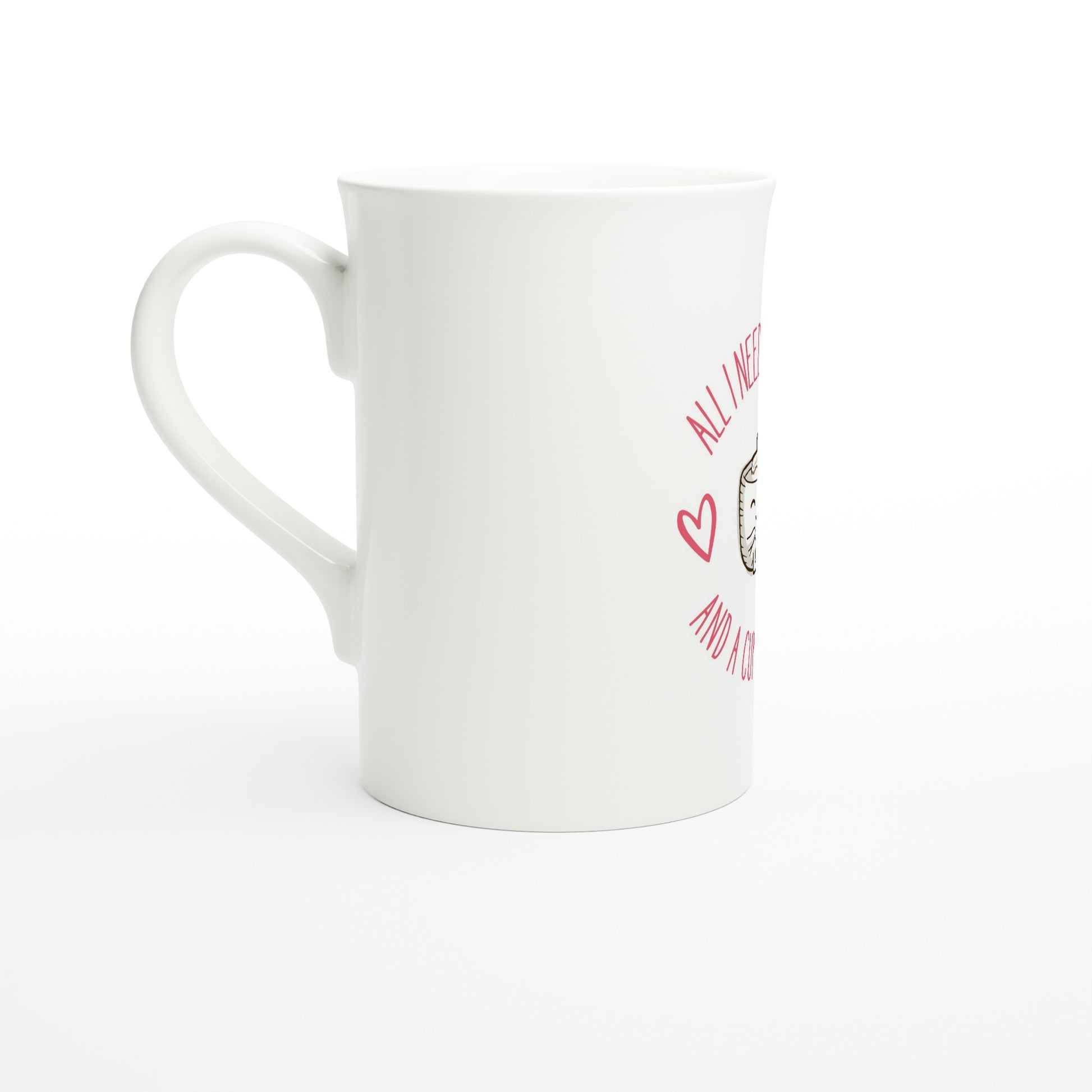 White 10oz Porcelain Slim Mug