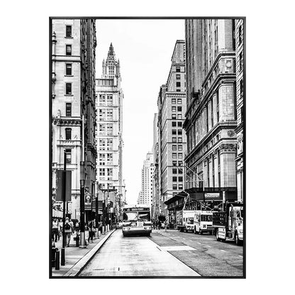 Modern Iconic Cities Wall Art - New York, London, Paris, Sydney City Landmark Landscape Poster Canvas Painting Wall Art Black White Pictures Home Room Decor