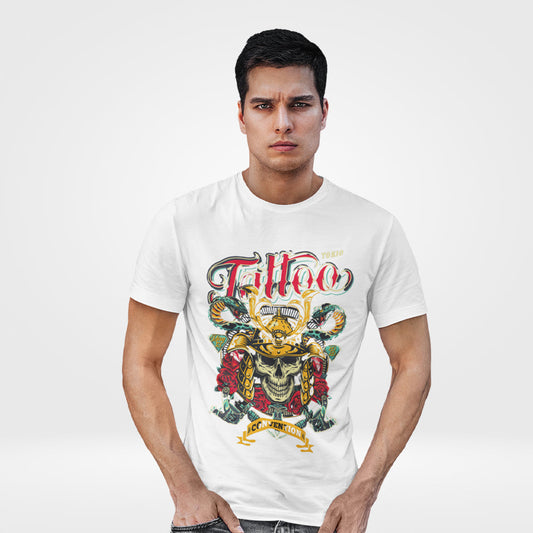 Tattoo Skull T-Shirt - Embrace Edgy Artistry with Intriguing Skull Designs