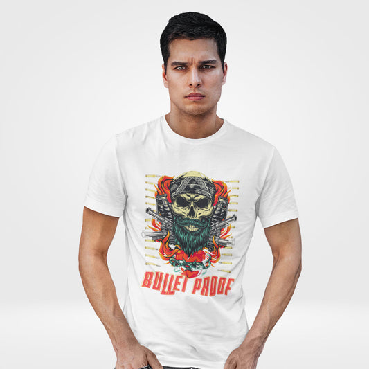 Bulletproof Skull T-Shirt - A Bold Blend of Style and Protection