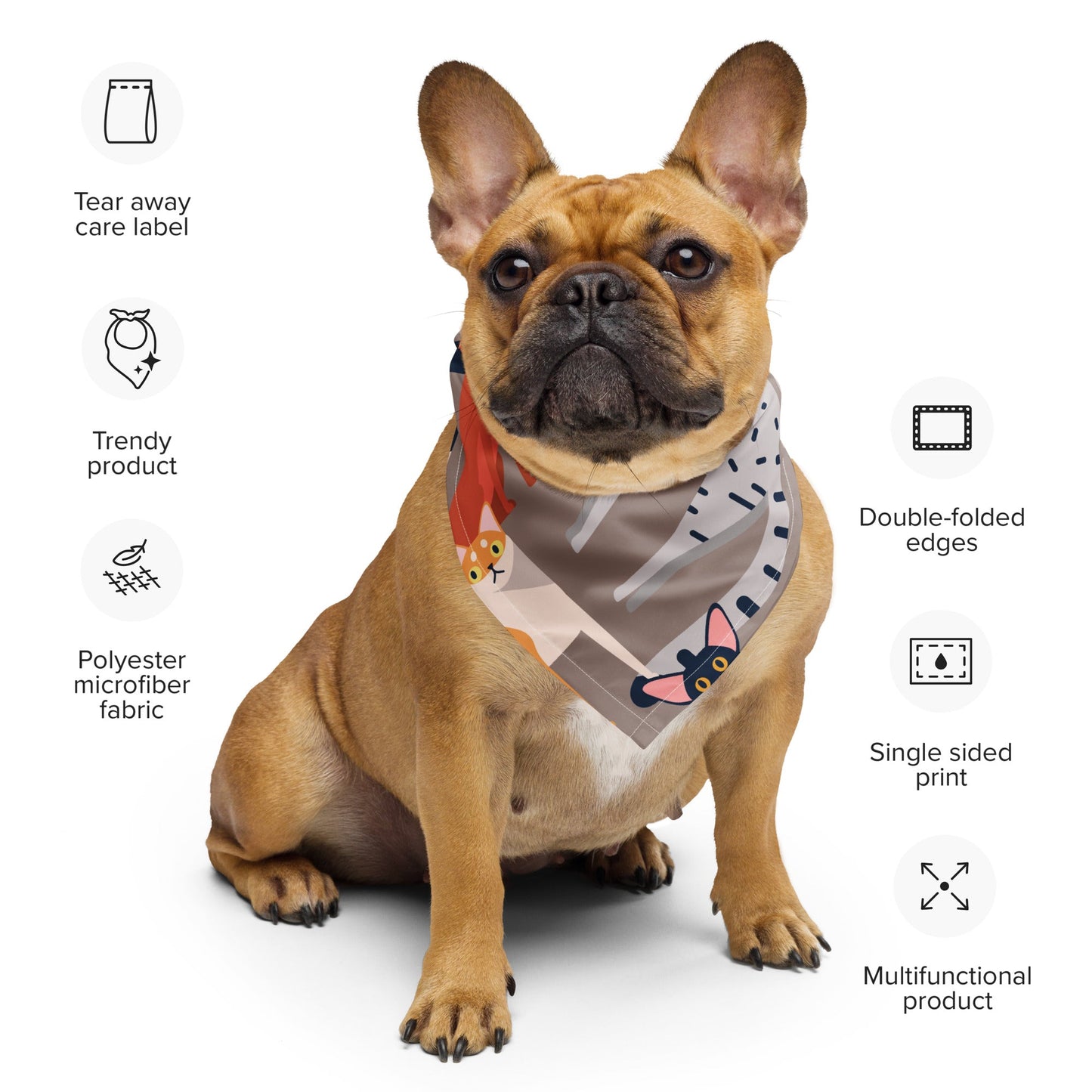 Premium Pet Bandana - Stylish Dog Scarf for All Seasons