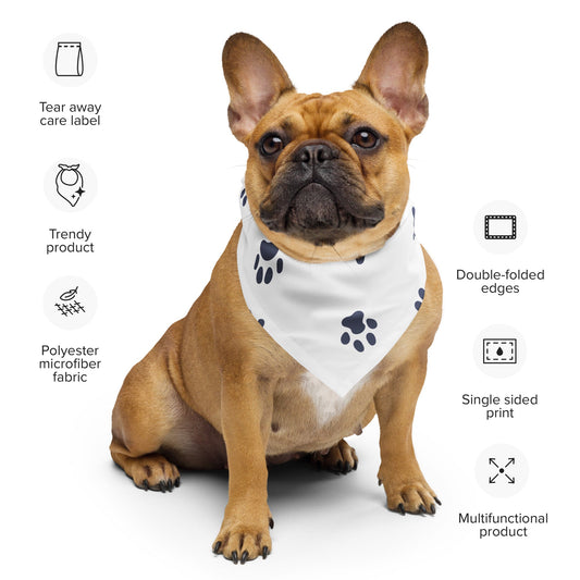 Paw Bandana - Stylish Pet Scarf with Adorable Paw Prints