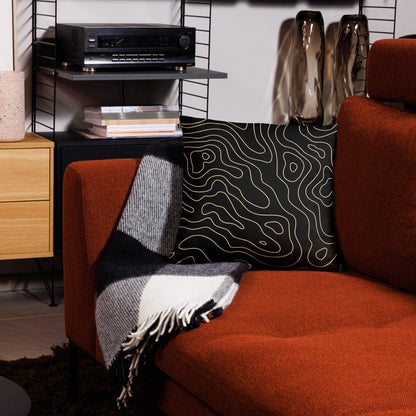 Luxurious Black Elegant Pillow - Sophisticated Home Decor Accent