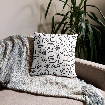 Doodle Art Pillow - Creative and Comfortable Home Decor Accent