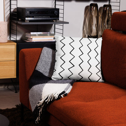 White Stripe Pillow - Timeless Elegance for Your Home