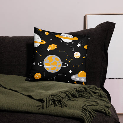 Black Galaxy Pillow - Discover the Galaxy in Comfort