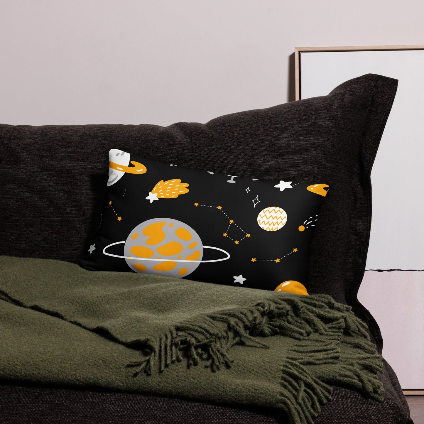 Black Galaxy Pillow - Discover the Galaxy in Comfort