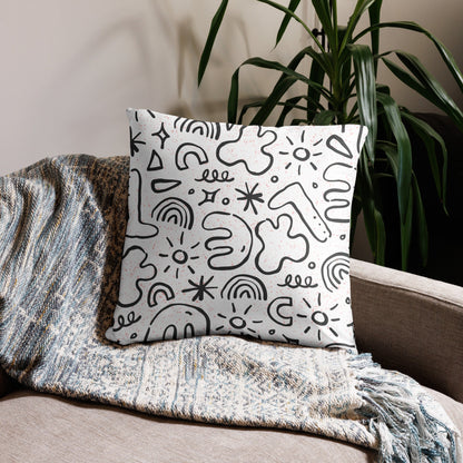 Doodle Art Pillow - Creative and Comfortable Home Decor Accent