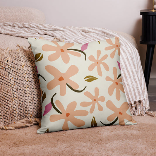 Blossoming Flower Pillow - Elegant Floral Home Decor Accent