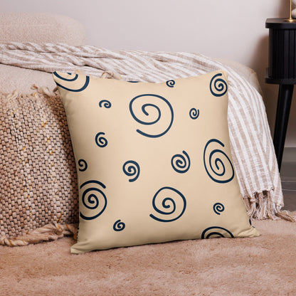 Brown Spiral Pillow - Elegant and Unique Home Decor Accent
