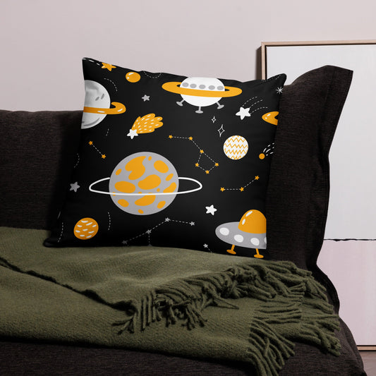 Black Galaxy Pillow - Discover the Galaxy in Comfort