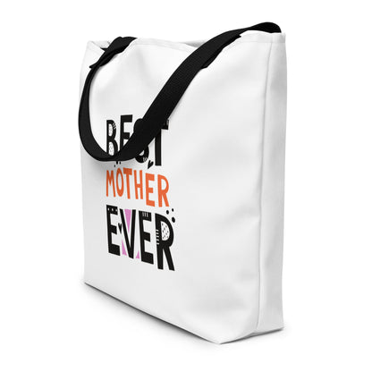 Best Ever Mom Large Tote Bag - Stylish, Spacious, and Durable - Perfect for Moms on the Go