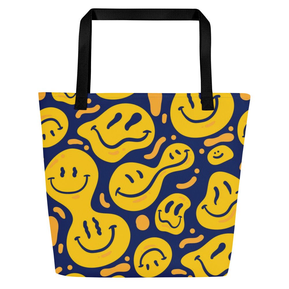 Smiley Large Tote Bag - Carry Happiness Everywhere You Go