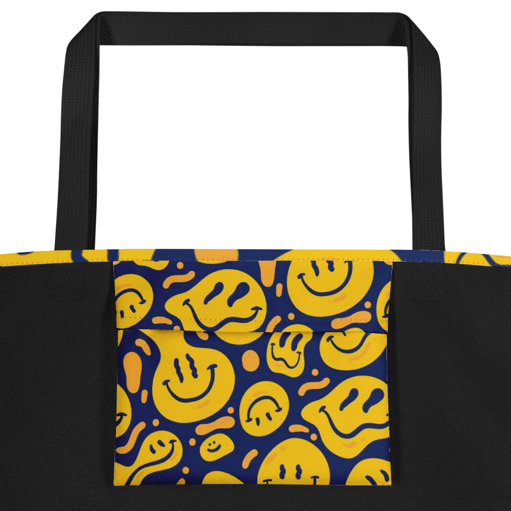 Smiley Large Tote Bag - Carry Happiness Everywhere You Go