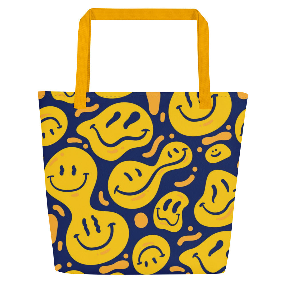 Smiley Large Tote Bag - Carry Happiness Everywhere You Go