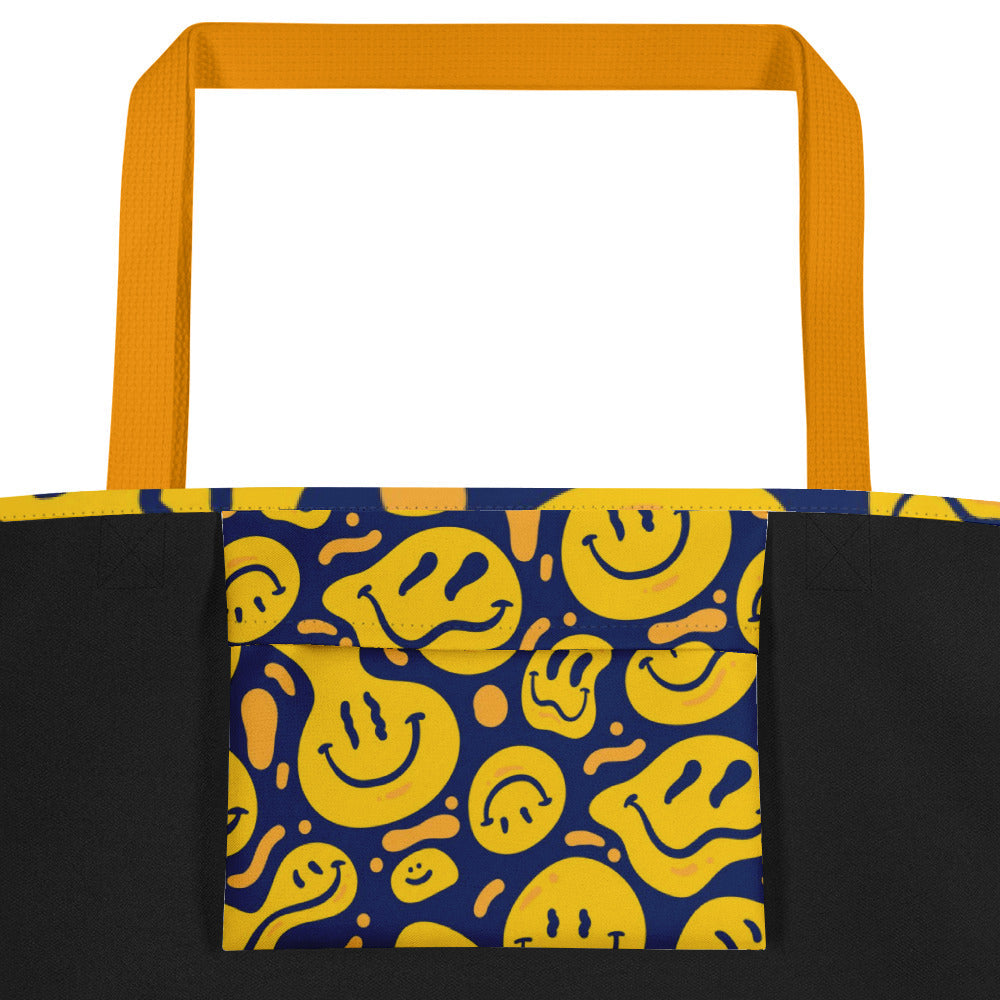 Smiley Large Tote Bag - Carry Happiness Everywhere You Go
