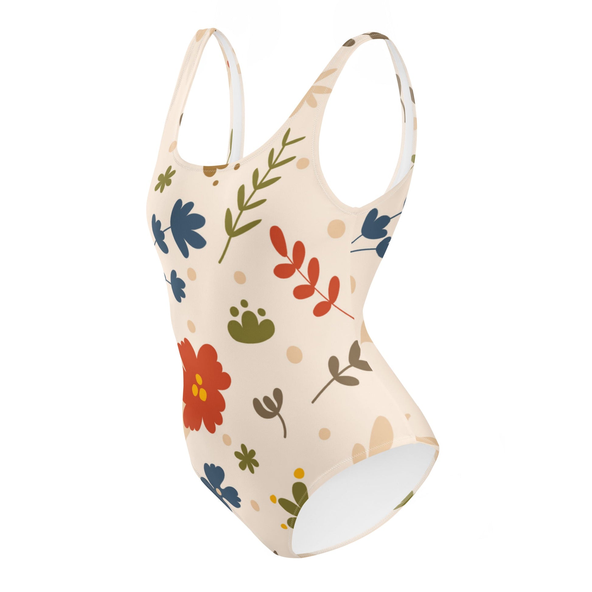 Cute Flower One-Piece Swimsuit - Playful and Stylish Swimwear for Sunny Beach Days