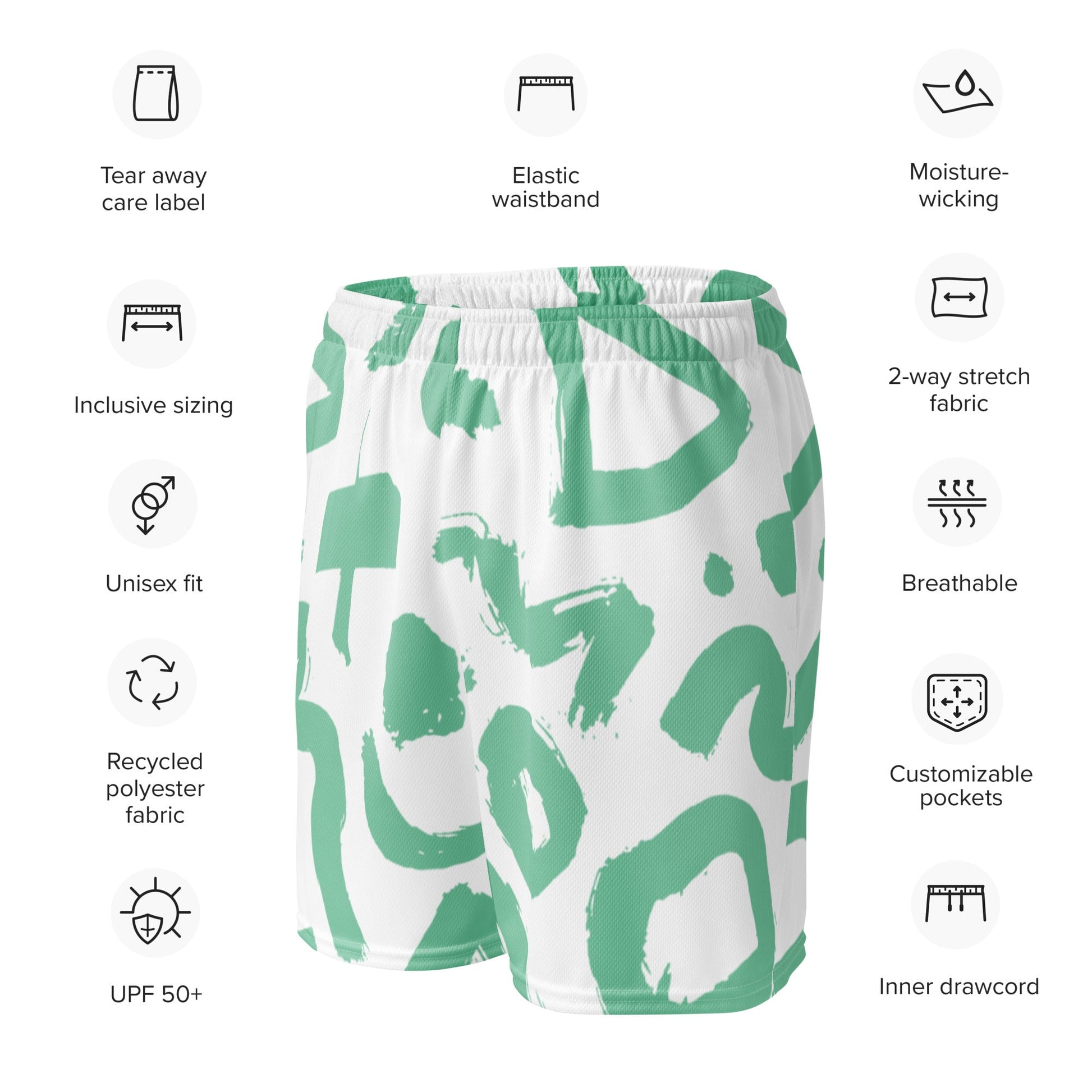 Doodle Unisex Mesh Shorts - Unleash Your Creativity in Comfort