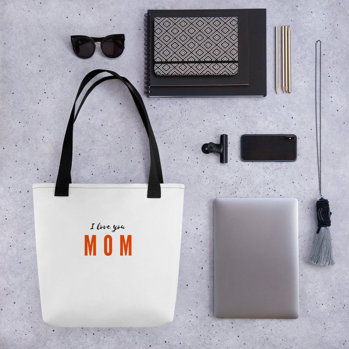 I Love You Mom - Heartfelt Tote Bag for Expressing Endless Love and Everyday Essentials