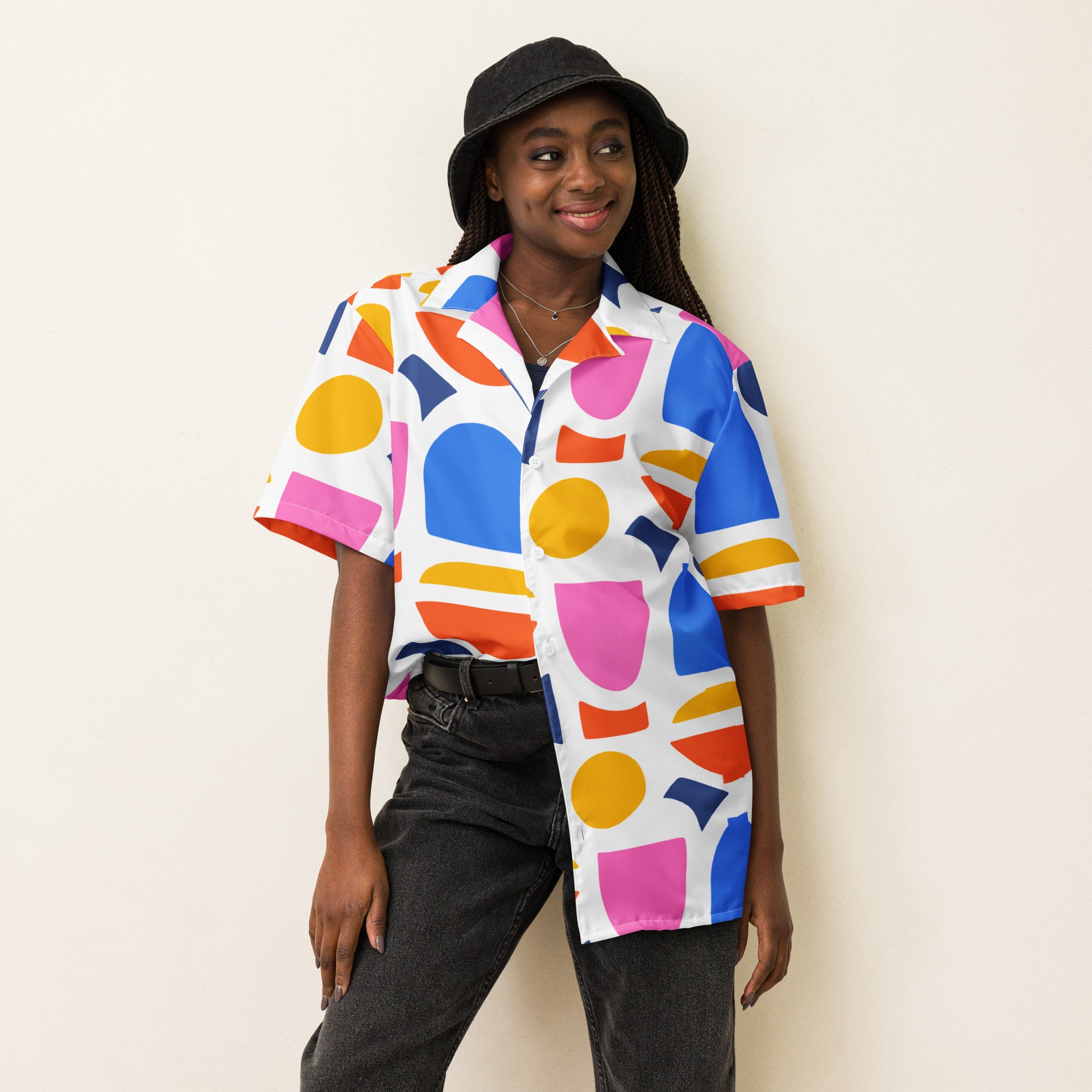 Vibrant Unisex Button Shirt - Infuse Your Wardrobe with Colorful Style