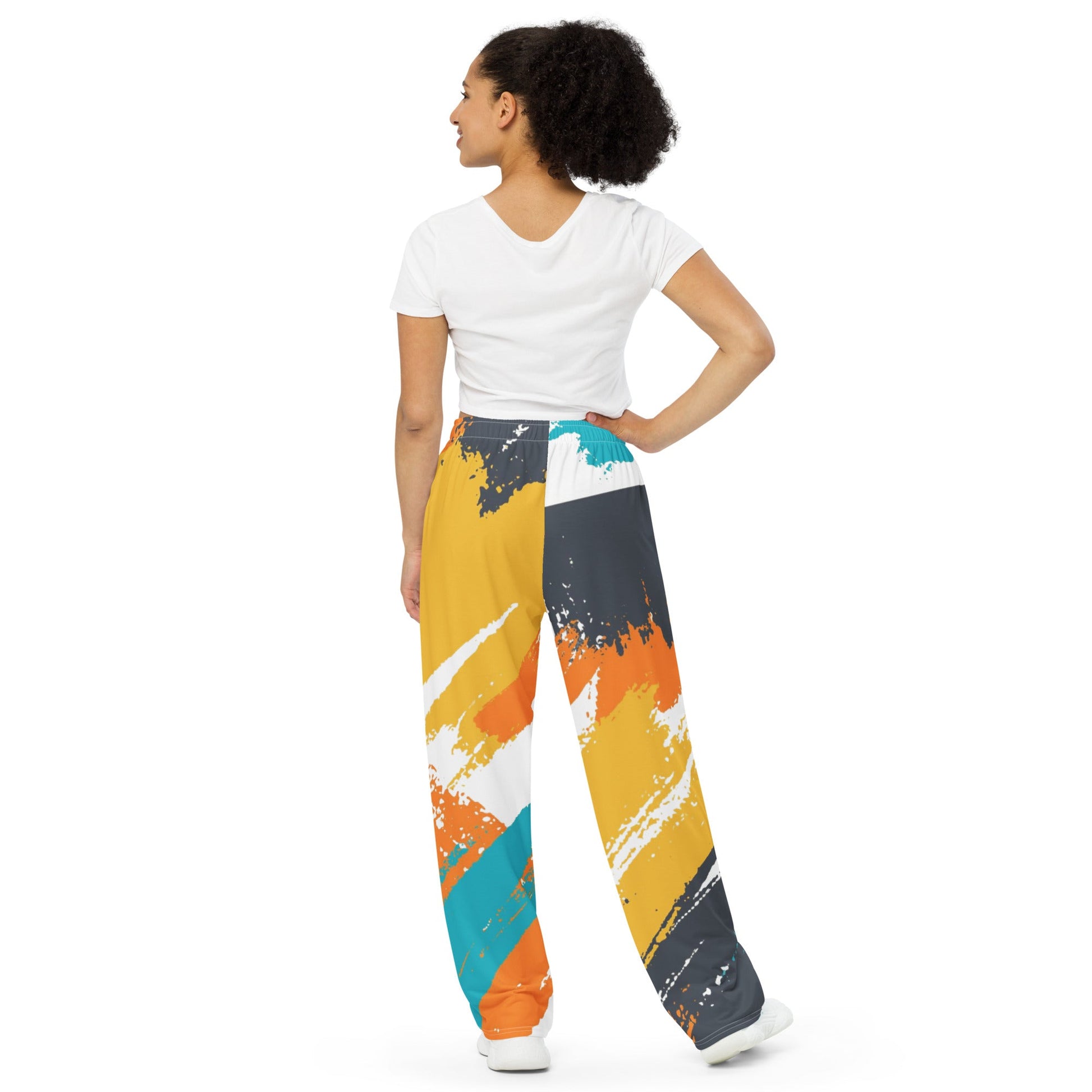 Colorful All-Over Print Unisex Wide-Leg Pants - Comfort and Fashion Combined