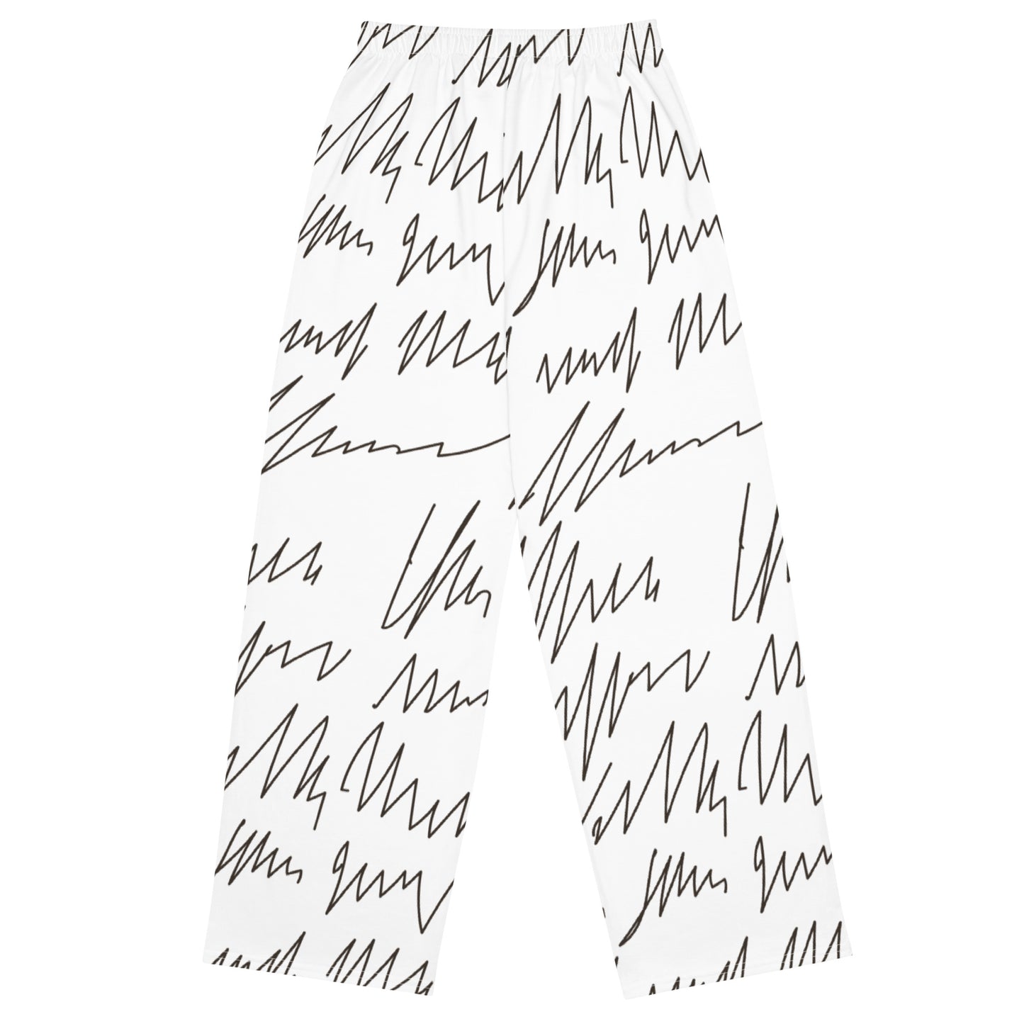 Elegantly Crafted Written All-Over Print Unisex Wide-Leg Pants - Express Your Style