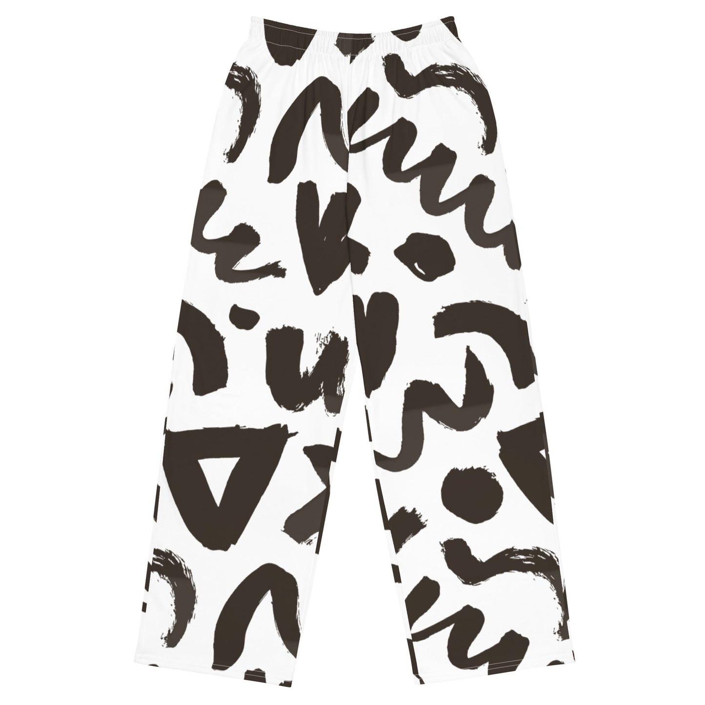 Doodle All-Over Print Unisex Wide-Leg Pants - Embrace Artistic Comfort and Style