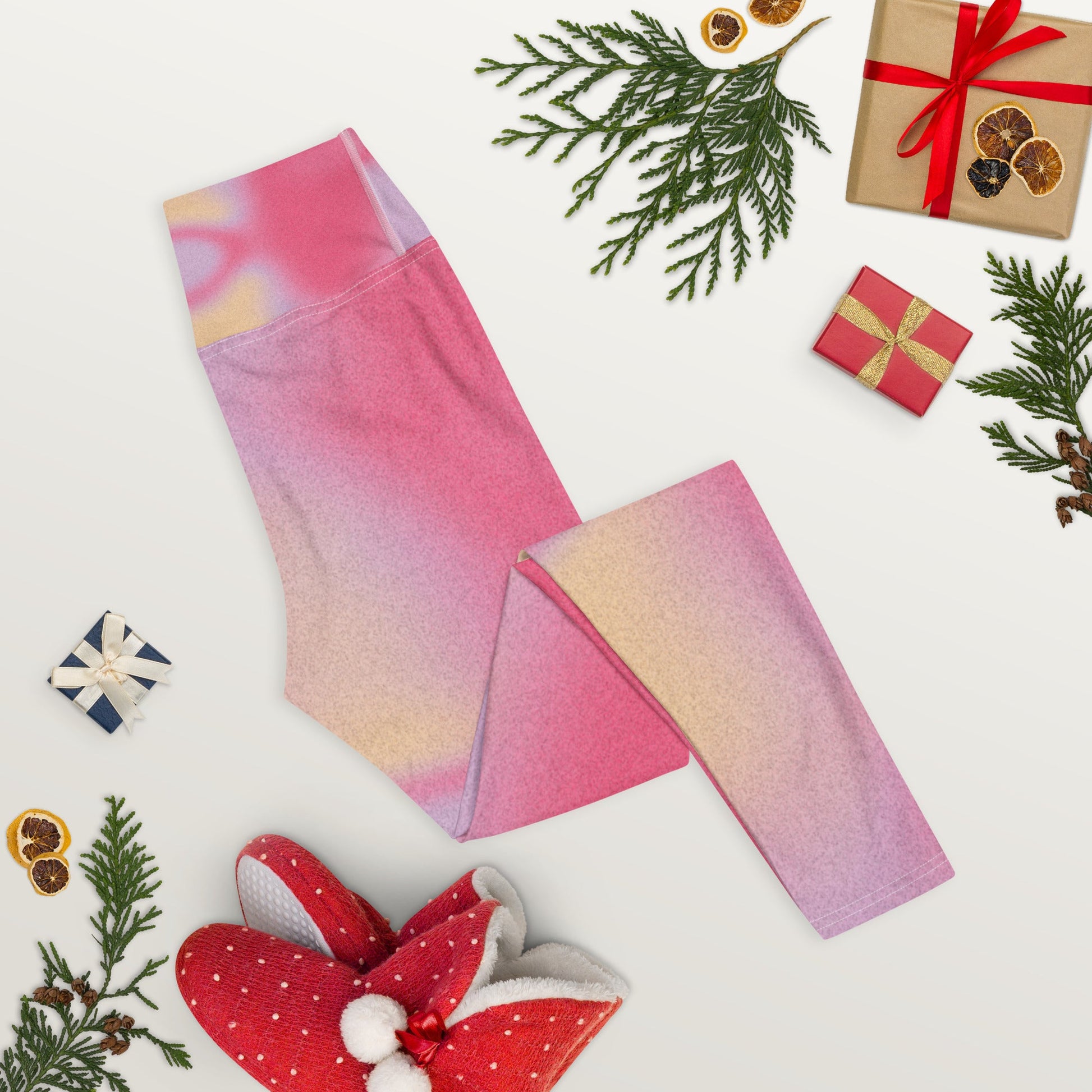 Pink Dye Yoga Leggings - Elevate Your Practice in Style