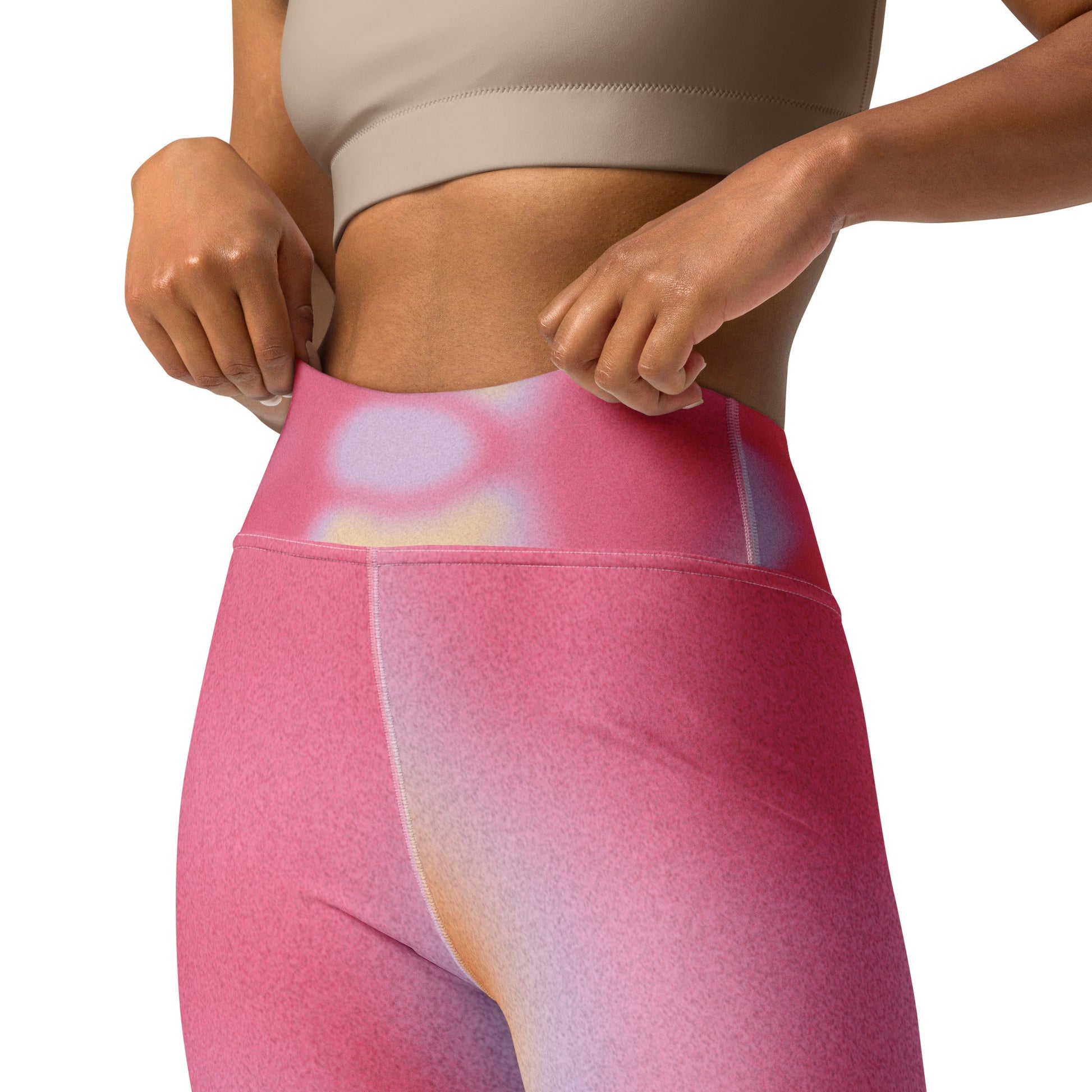 Pink Dye Yoga Leggings - Elevate Your Practice in Style