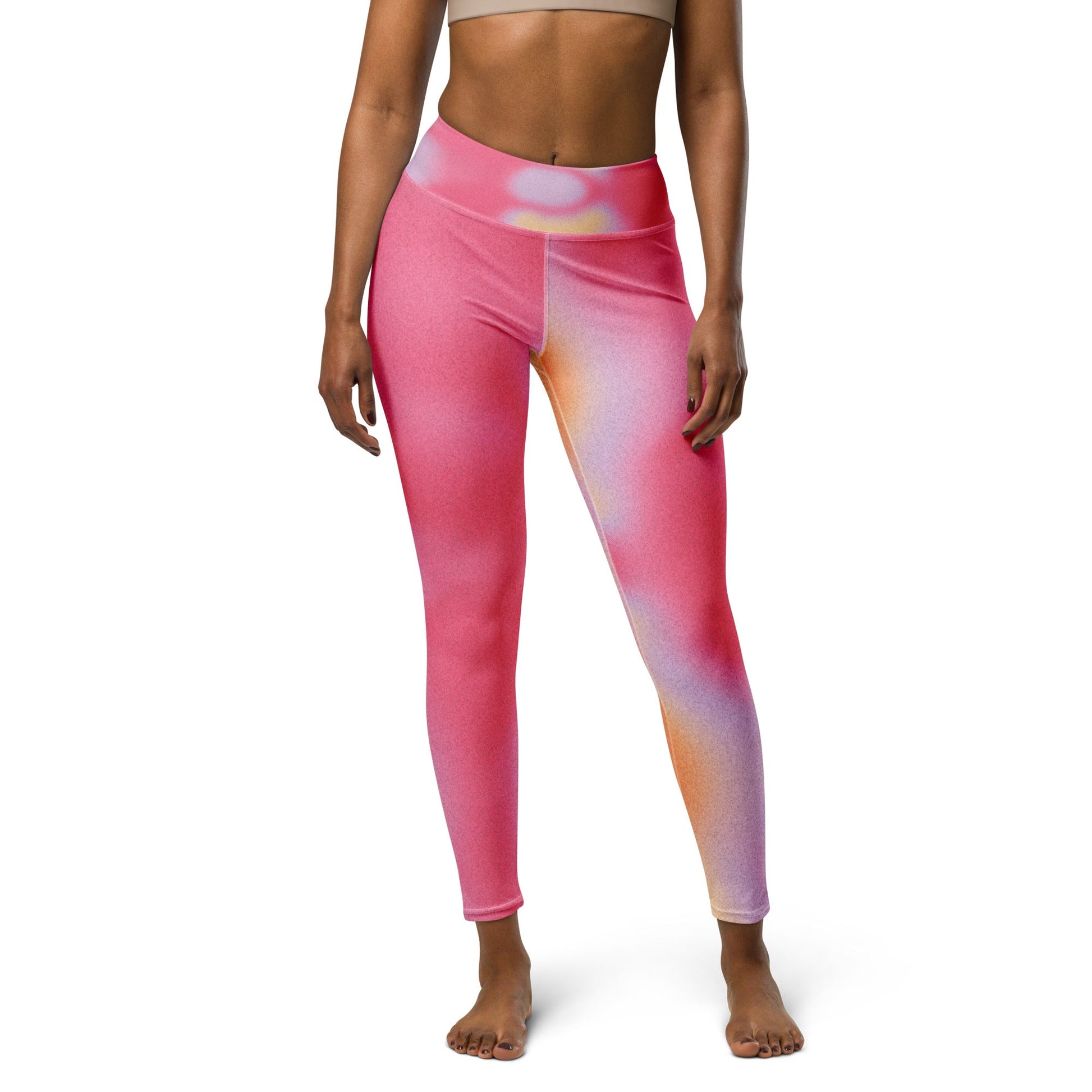 Pink Dye Yoga Leggings - Elevate Your Practice in Style