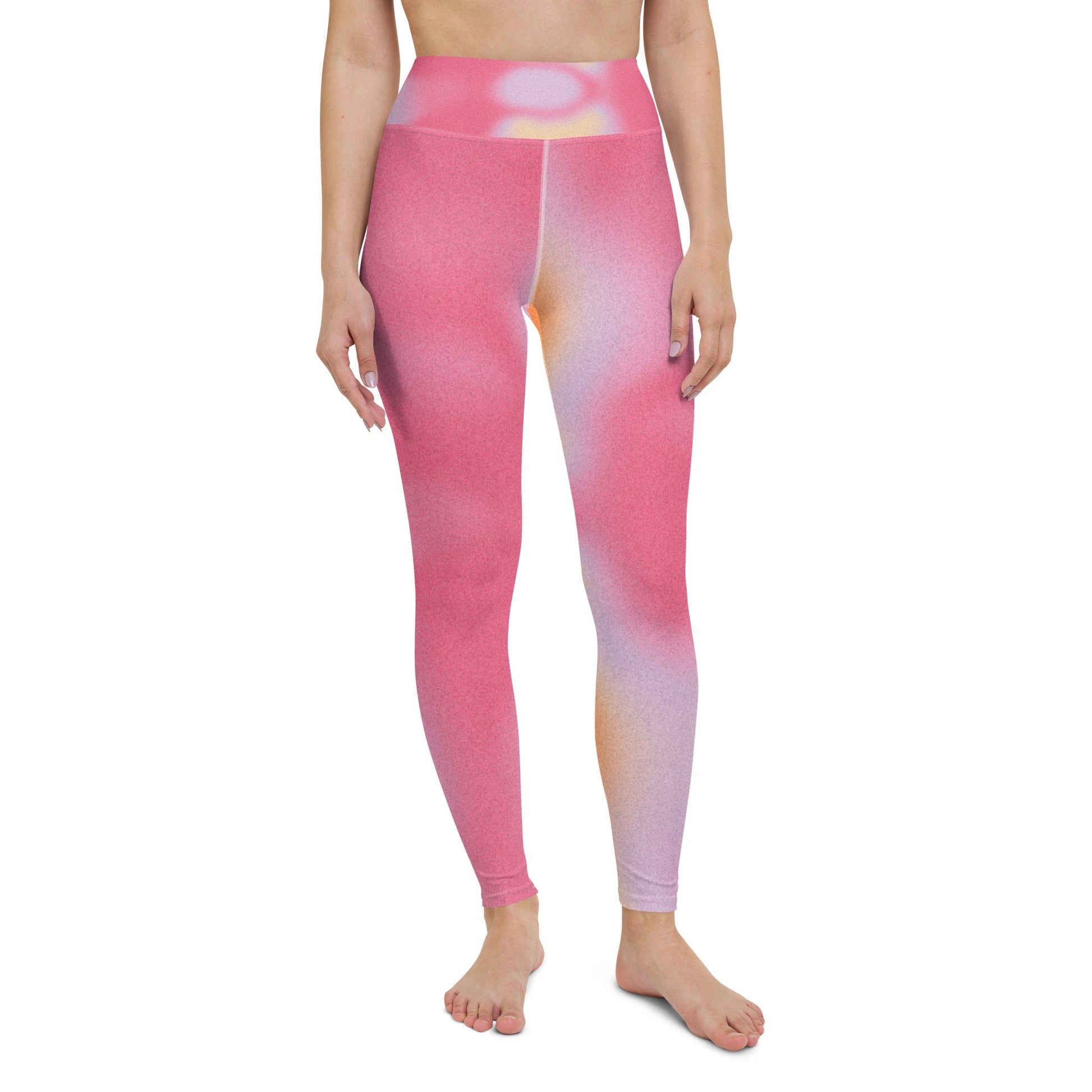 Pink Dye Yoga Leggings - Elevate Your Practice in Style