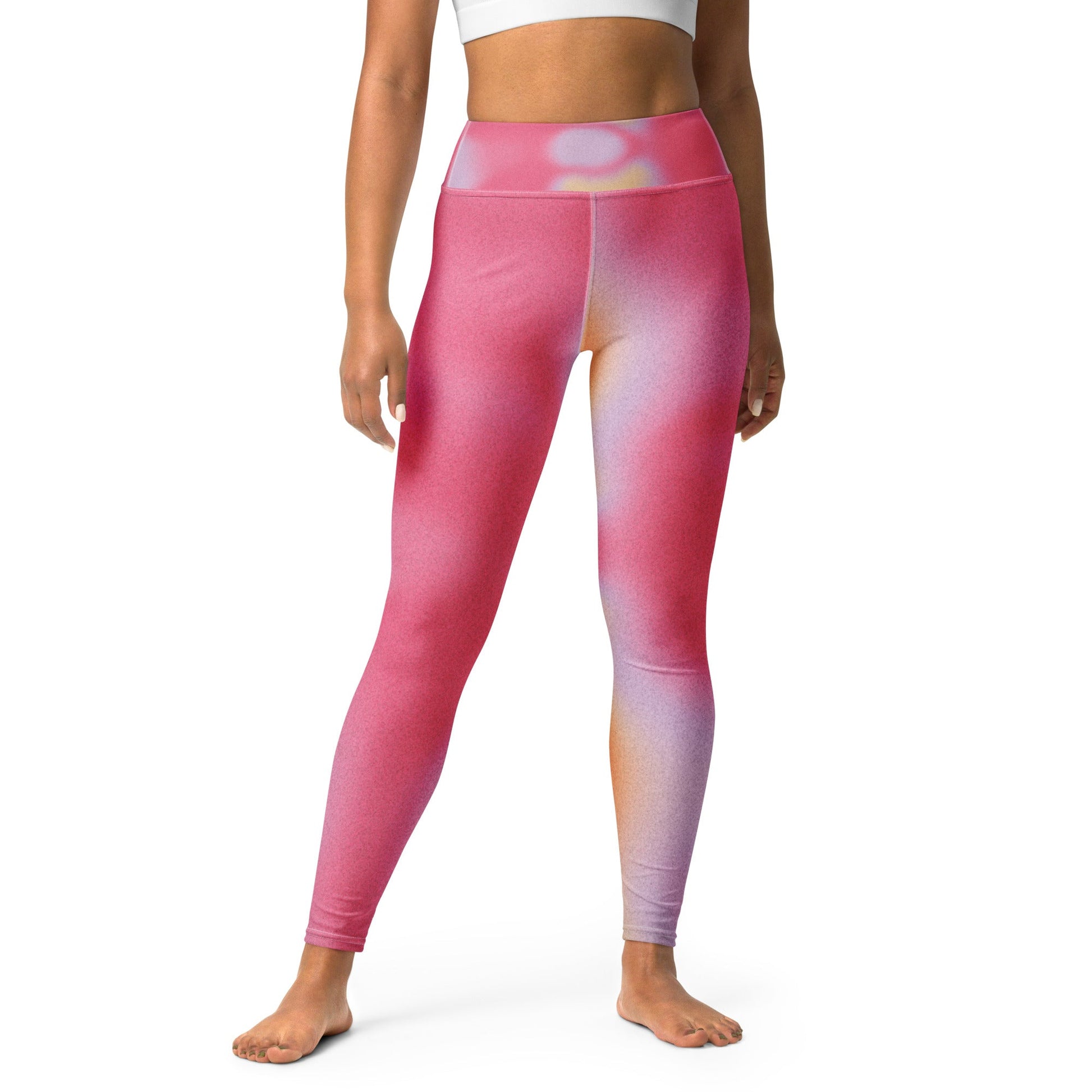 Pink Dye Yoga Leggings - Elevate Your Practice in Style