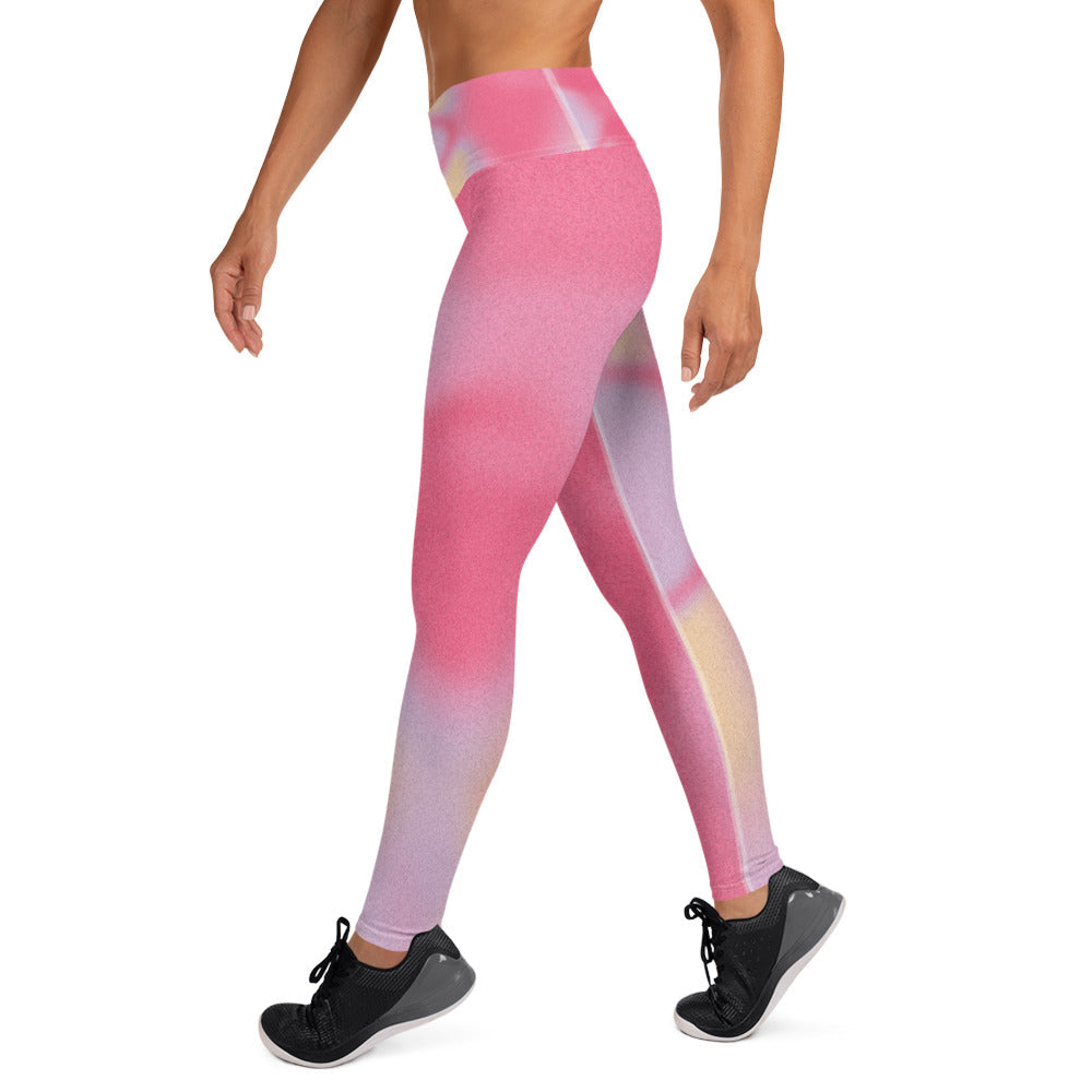 Pink Dye Yoga Leggings - Elevate Your Practice in Style