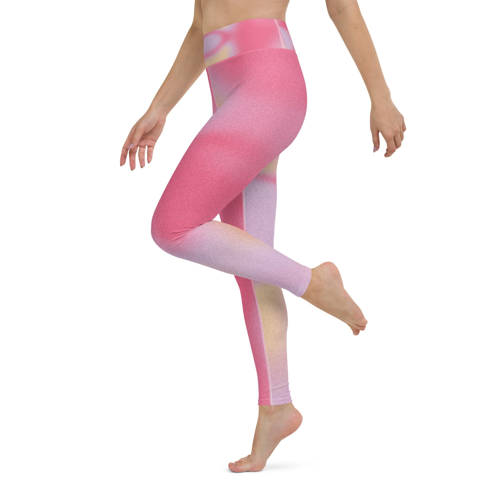 Pink Dye Yoga Leggings - Elevate Your Practice in Style