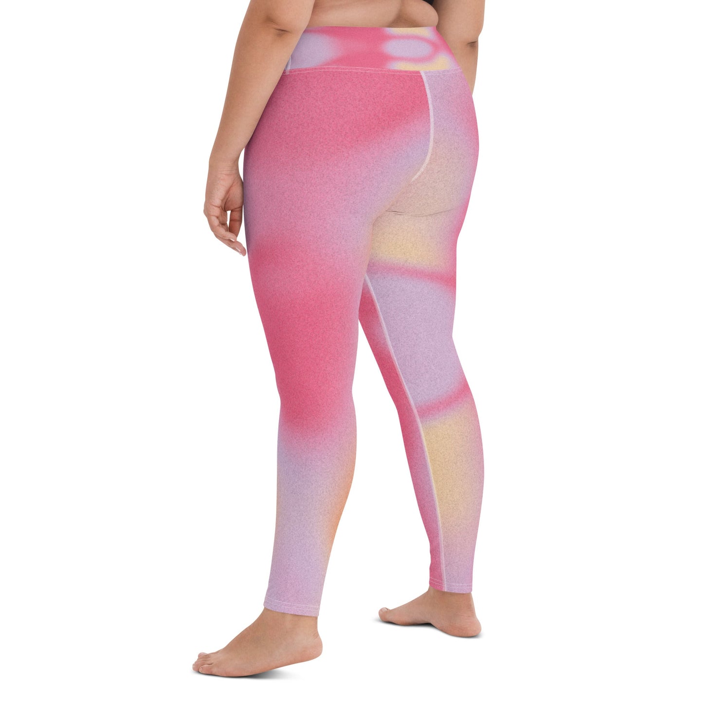 Pink Dye Yoga Leggings - Elevate Your Practice in Style