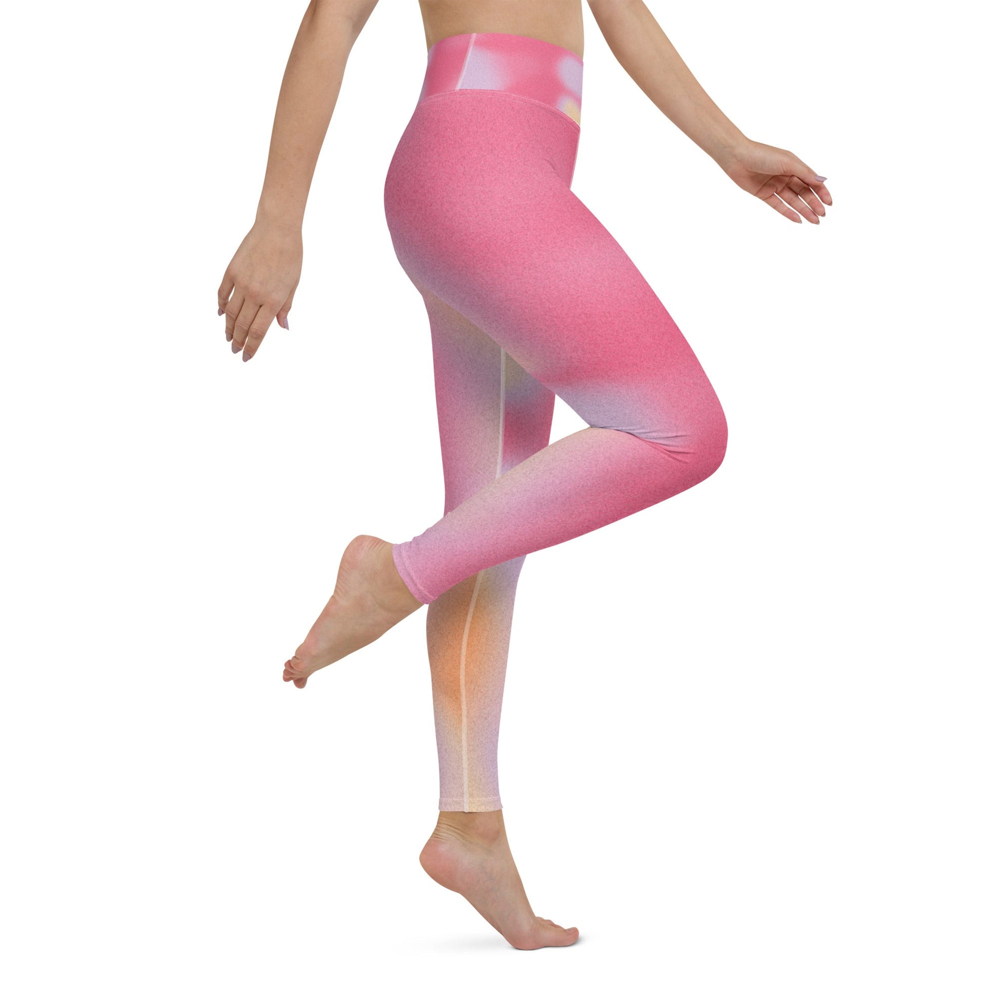 Pink Dye Yoga Leggings - Elevate Your Practice in Style