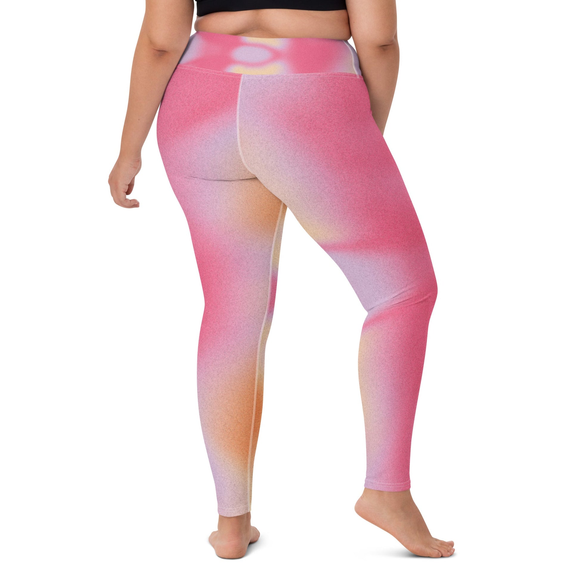 Pink Dye Yoga Leggings - Elevate Your Practice in Style