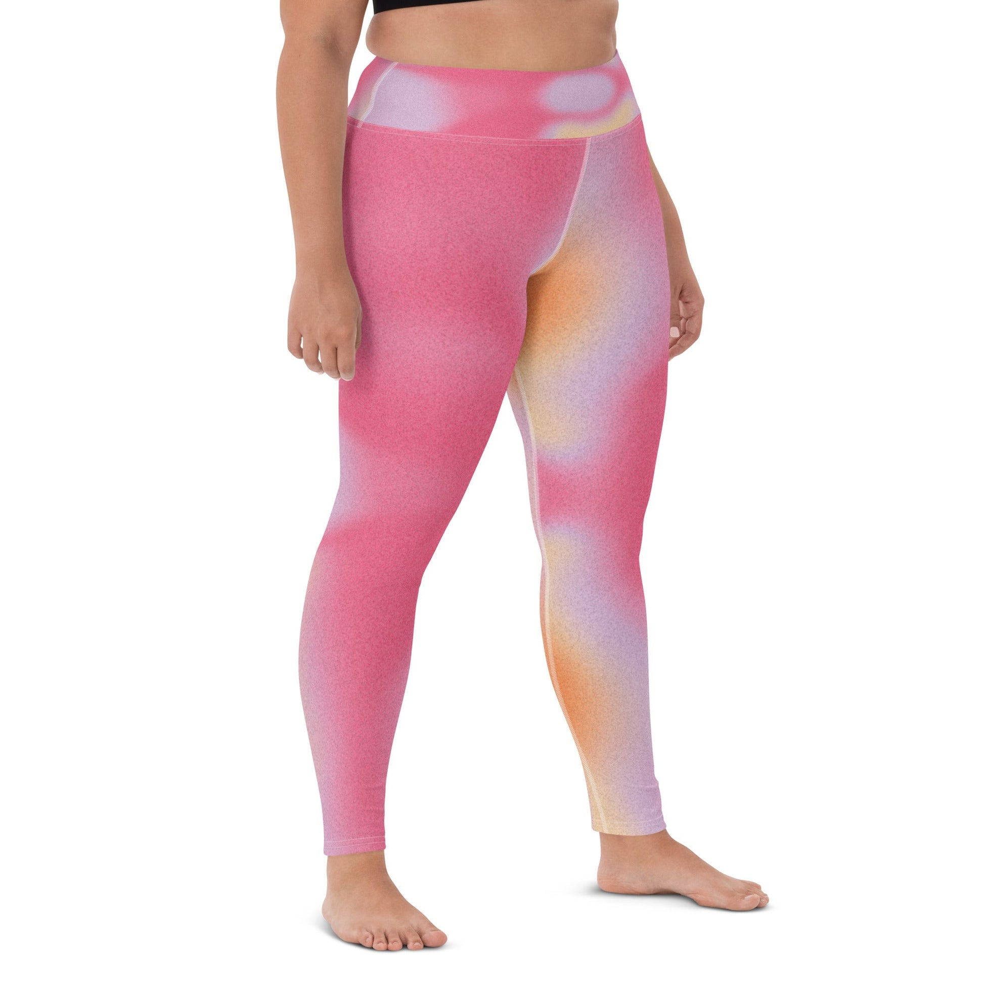 Pink Dye Yoga Leggings - Elevate Your Practice in Style