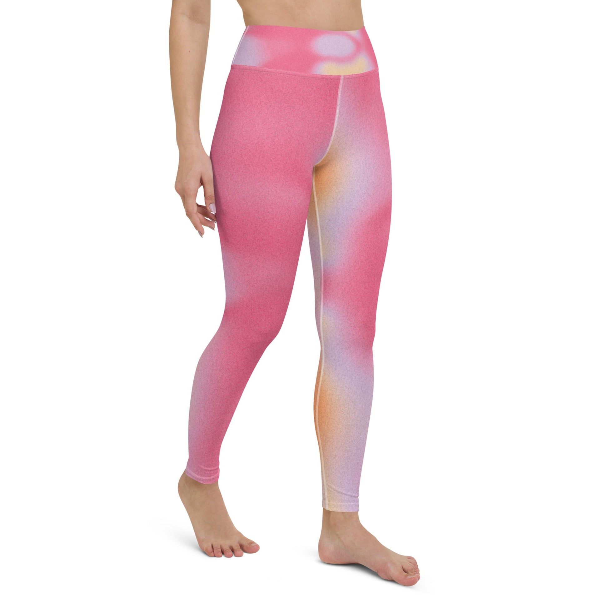 Pink Dye Yoga Leggings - Elevate Your Practice in Style