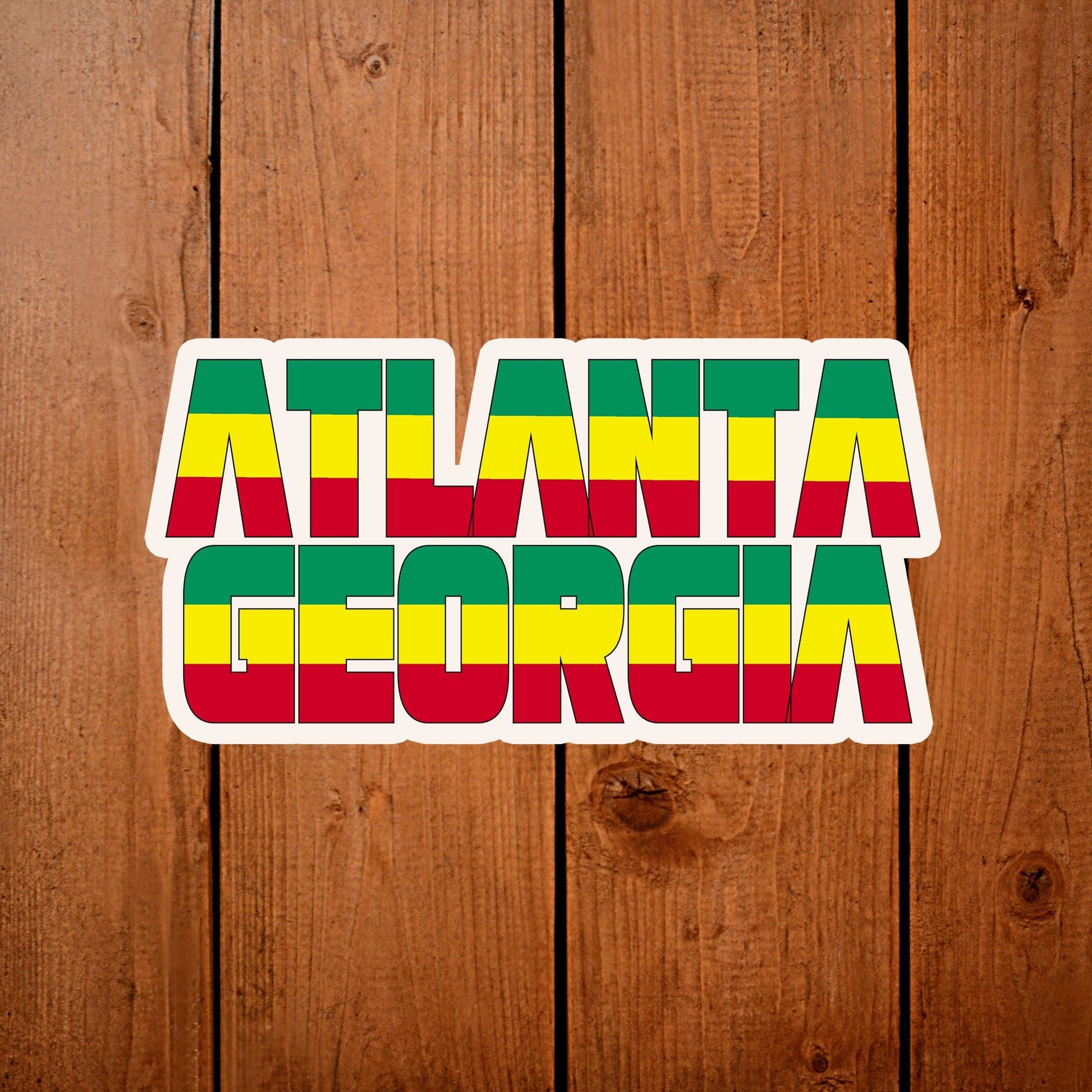 Atlanta Bumper sticker Ethiopian Flag