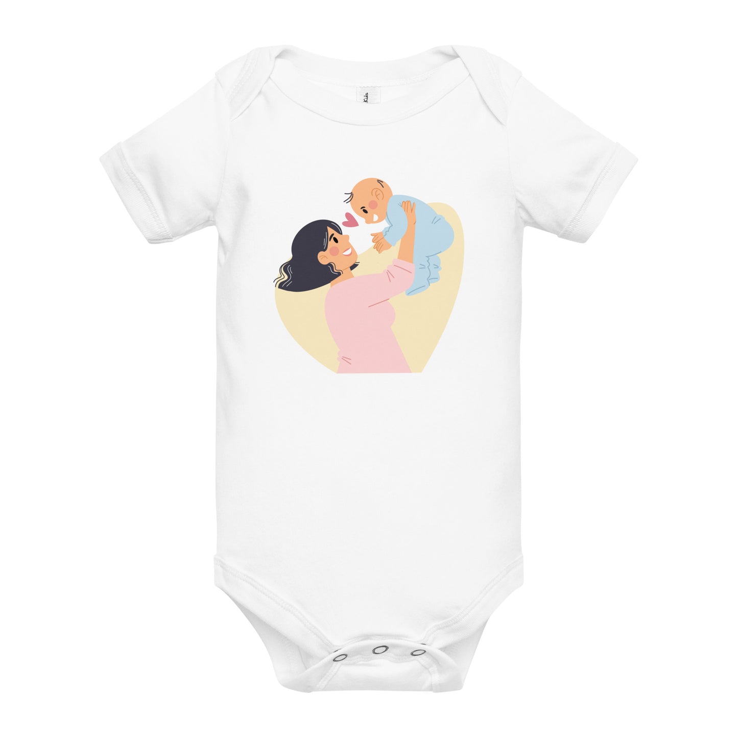 Adorable Mama Love Baby Short Sleeve One Piece - Soft Cotton, Comfort Fit, Cute Designs