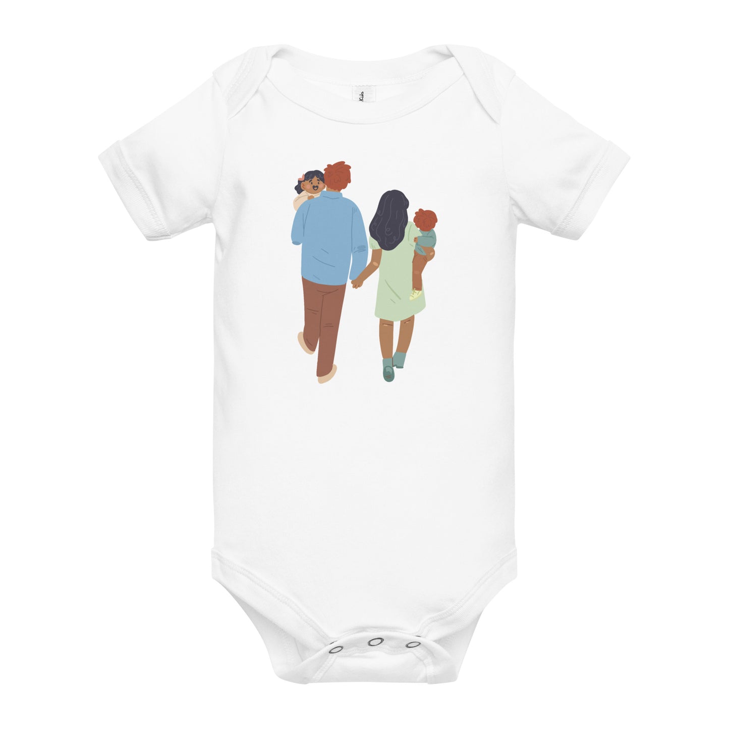 Sweet Family Baby Short Sleeve One Piece - Cozy Cotton, Adorable Designs, Bonding Bliss