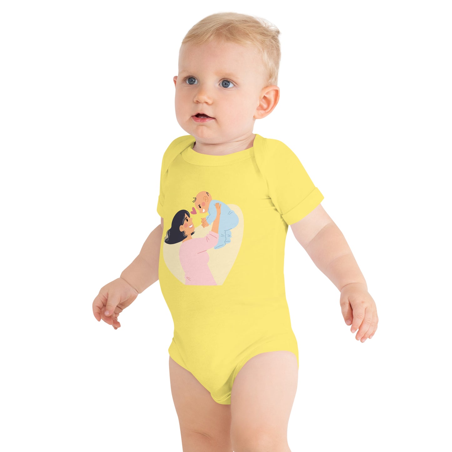 Adorable Mama Love Baby Short Sleeve One Piece - Soft Cotton, Comfort Fit, Cute Designs