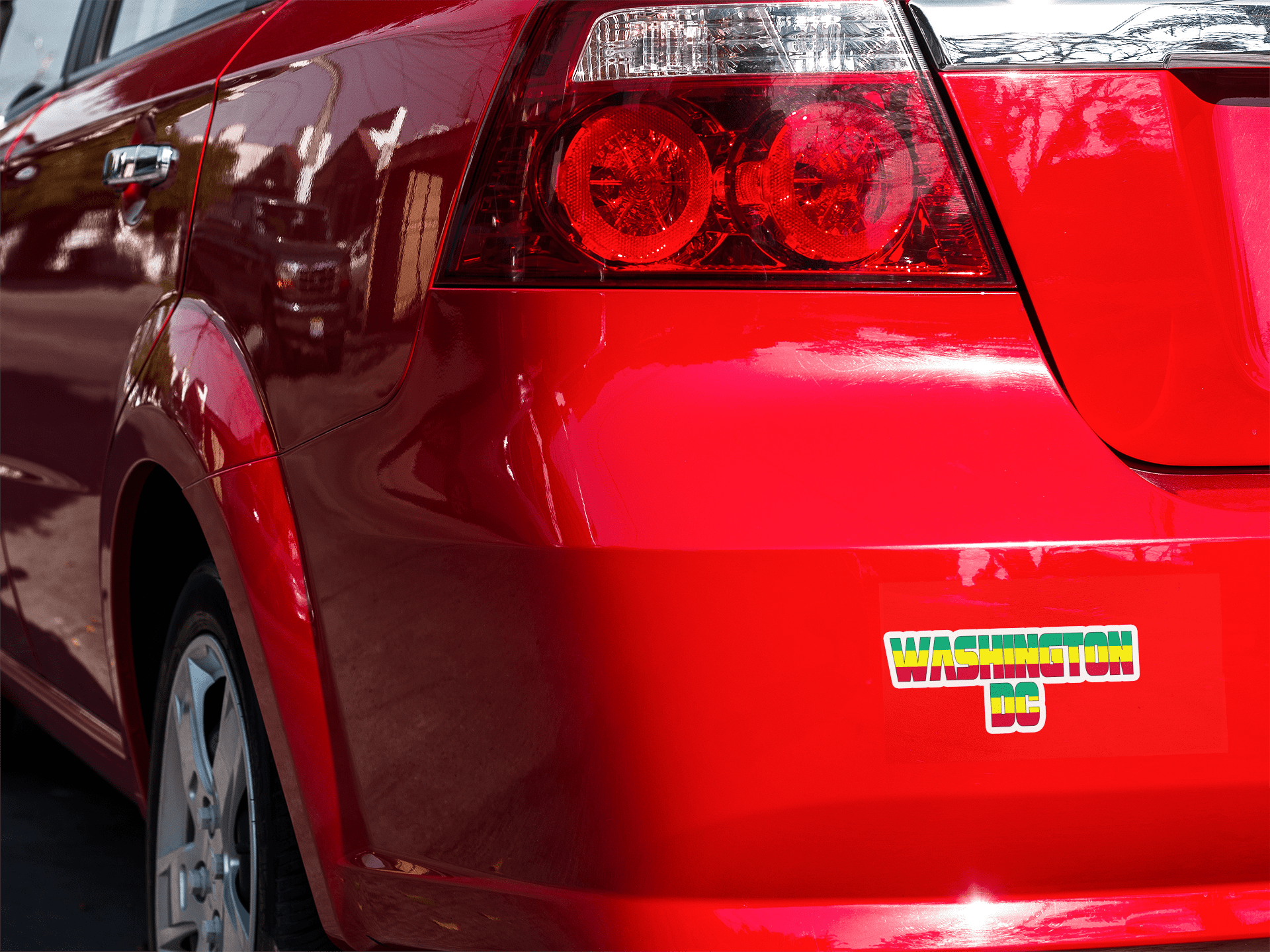 Washington DC Bumper sticker Ethiopian Flag