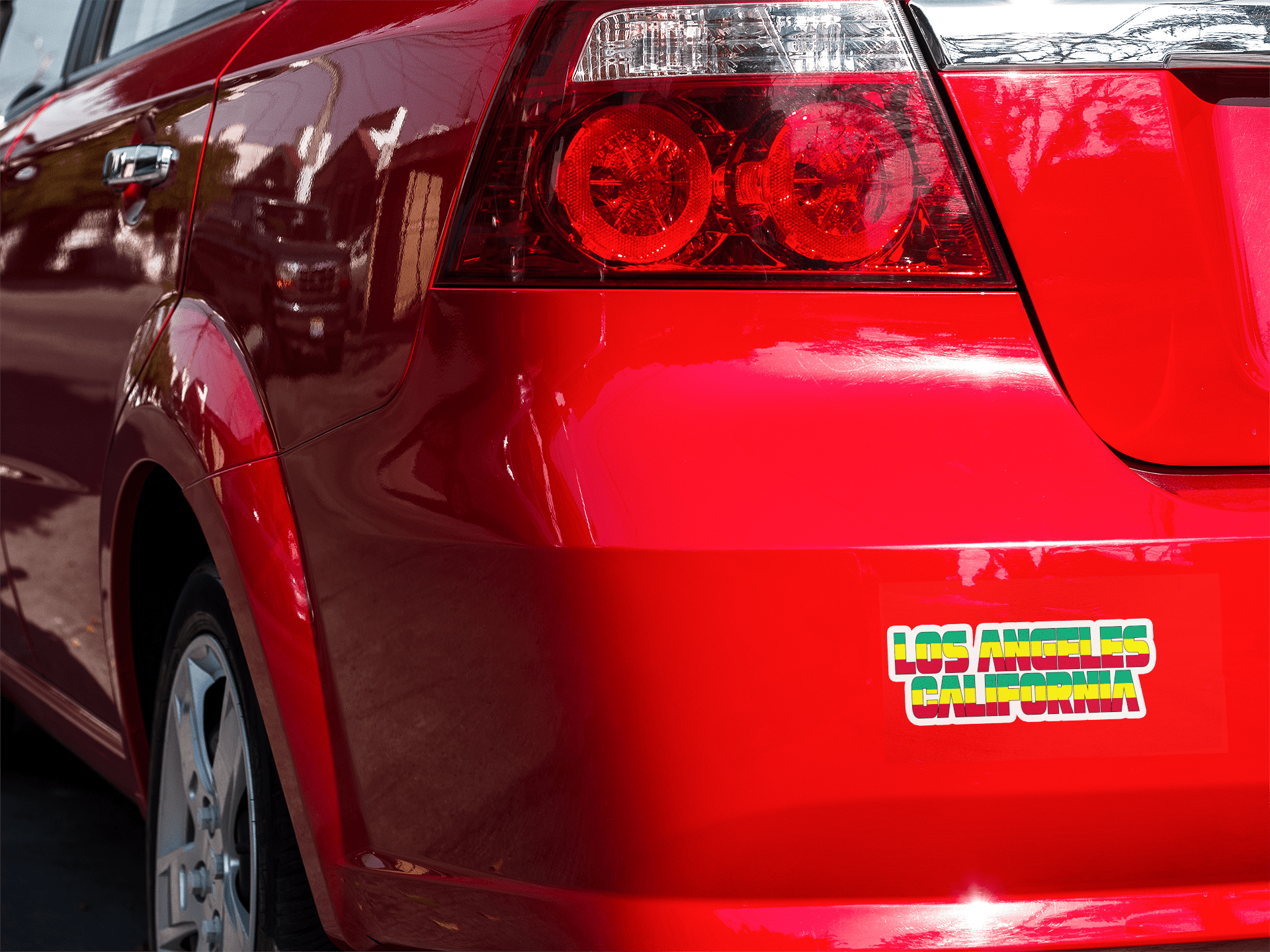 Los Angeles Bumper sticker Ethiopian Flag