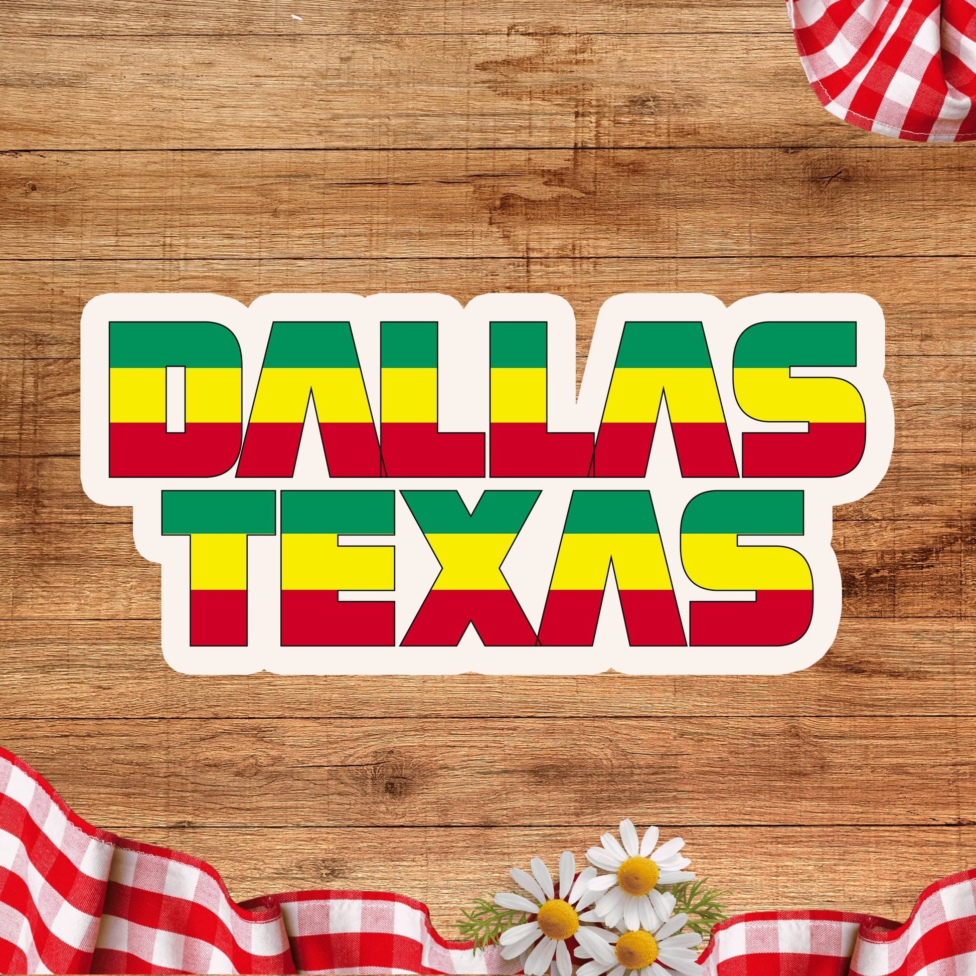 Dallas Bumper sticker Ethiopian Flag