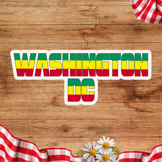 Washington DC Bumper sticker Ethiopian Flag