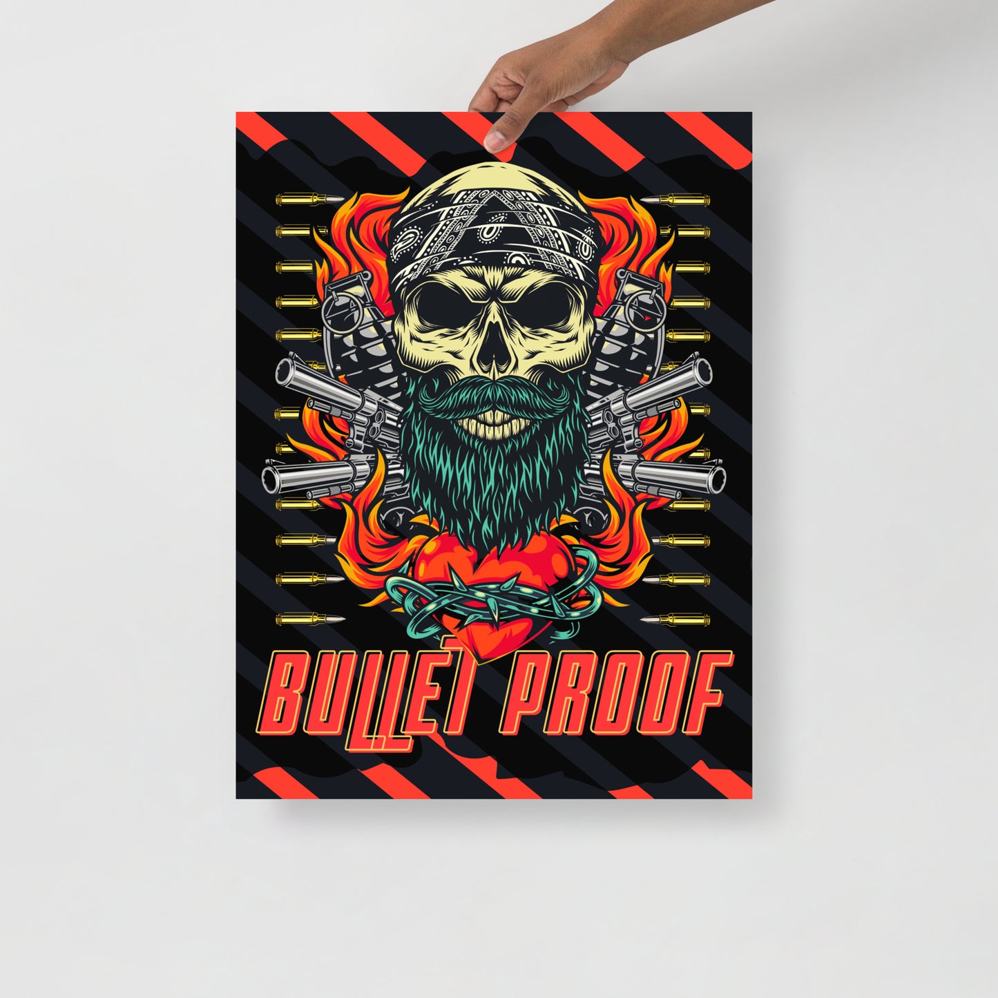 ArmorSkull: Bulletproof Skull Poster